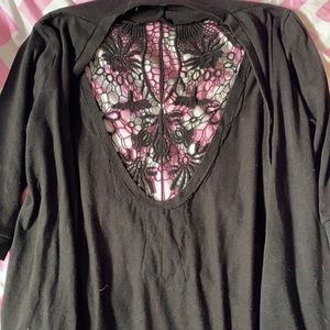 No Boundaries lace-back blouse